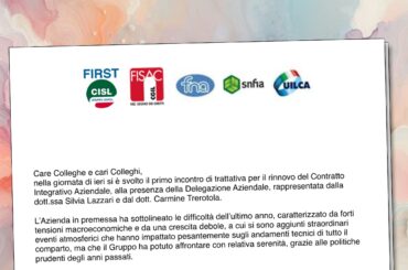 Trattativa Contratto integrativo aziendale: primo incontro
