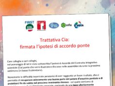 Trattativa Cia: firmata l’ipotesi di un accordo ponte