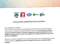 Ancora sullo smaltimento ferie arretrate…