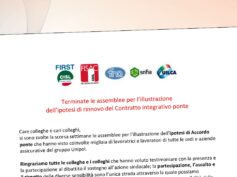 Terminate le assemblee per l’illustrazione dell’ipotesi di rinnovo del Contratto integrativo ponte