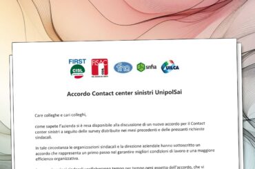 Accordo Contact center sinistri UnipolSai