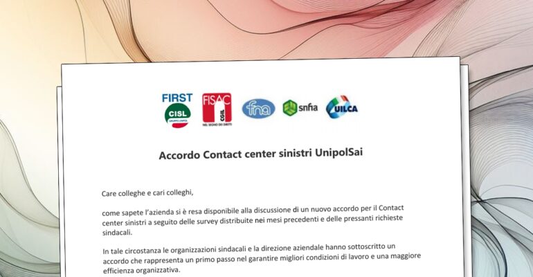 Accordo Contact center sinistri UnipolSai