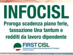 INFOCISL: proroga scadenza piano ferie,  tassazione Una tantum e redditi da lavoro dipendente