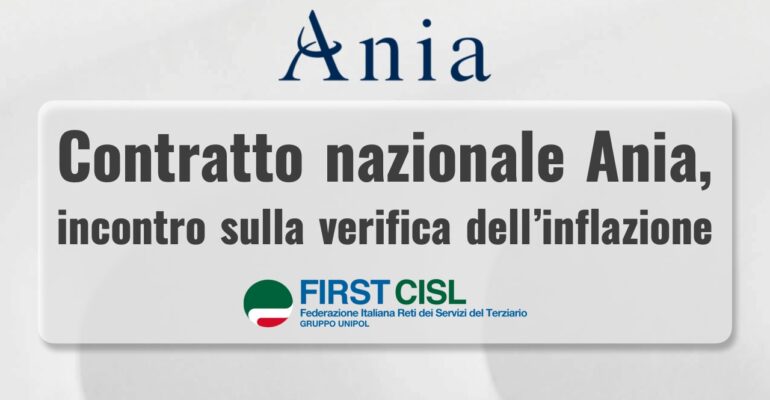 Contratto nazionale Ania, incontro sulla verifica dell’inflazione