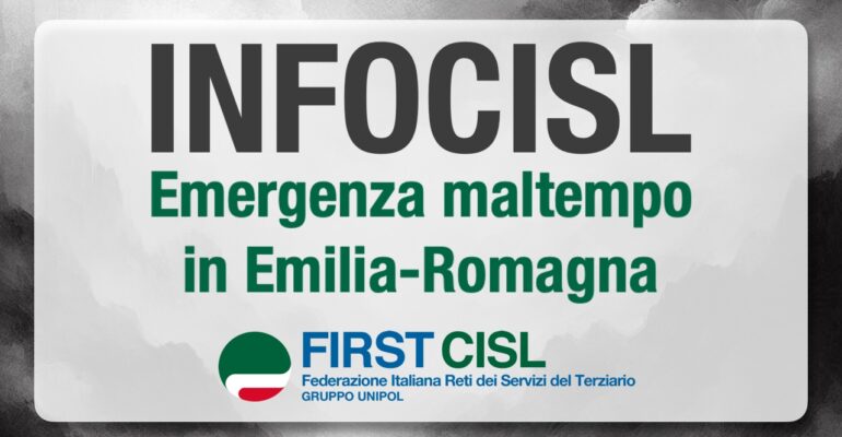 INFOCISL: Emergenza maltempo in Emilia-Romagna