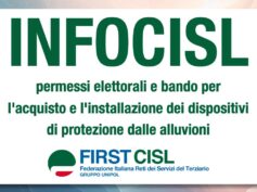 INFOCISL: permessi elettorali e bando per l’acquisto e l’installazione dei dispositivi di protezione dalle alluvioni