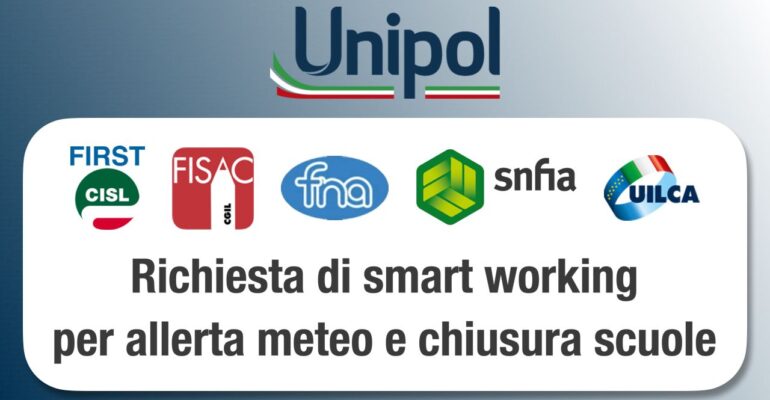 Richiesta di smart working per allerta meteo e chiusura scuole