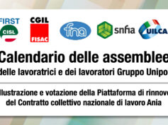 Calendario delle assemblee per l’illustrazione e la votazione della piattaforma di rinnovo del Ccnl Ania