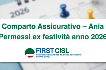 Comparto Assicurativo – Ania, permessi ex festività anno 2026