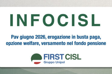 InfoCISL: Pav giugno 2026, erogazione in busta paga, opzione welfare, versamento nel fondo pensione