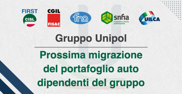 Prossima migrazione del portafoglio auto dipendenti del gruppo