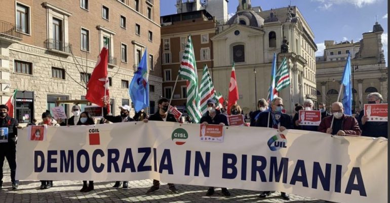 Cisl si mobilita per la libertà e la democrazia in Birmania