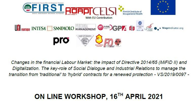 Mifid II e digitalizzazione, Workshop europeo on-line