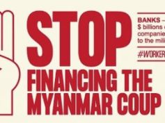 65 miliardi di dollari per il golpe in Myanmar, Uni Global si mobilita