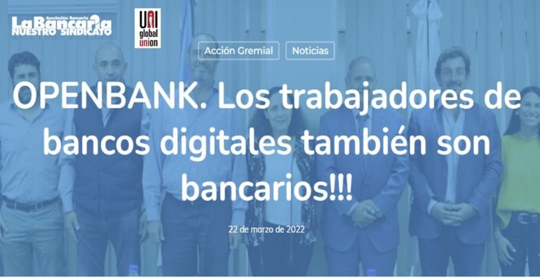 Settore Fintech Argentina, contratto dei bancari ai lavoratori Openbank