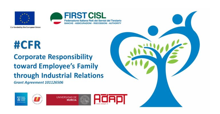 Corporate Family Responsibility, al centro del nuovo progetto europeo First Cisl