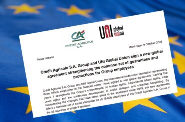 Uni Global Union firma un accordo mondiale storico con Crédit Agricole