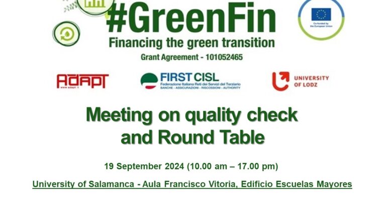 Green Deal europeo, risultati raggiunti e ruolo della finanza sostenibile. La tavola rotonda First Cisl nell’Università di Salamanca