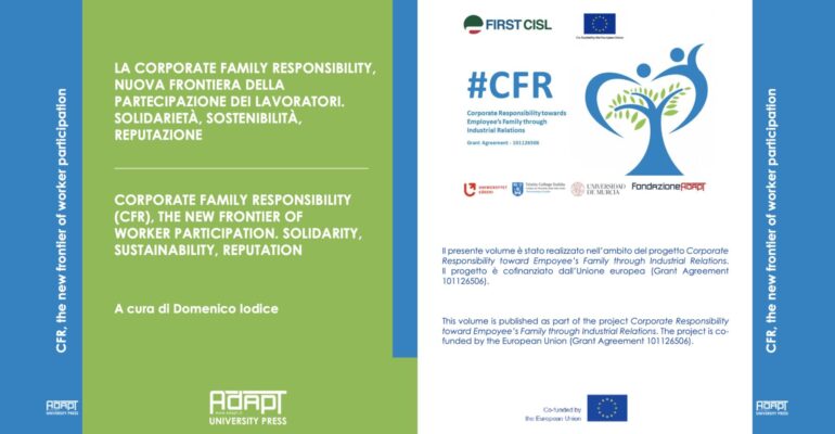 Responsabilità familiare d’impresa: pubblicato il volume conclusivo del progetto europeo #Cfr