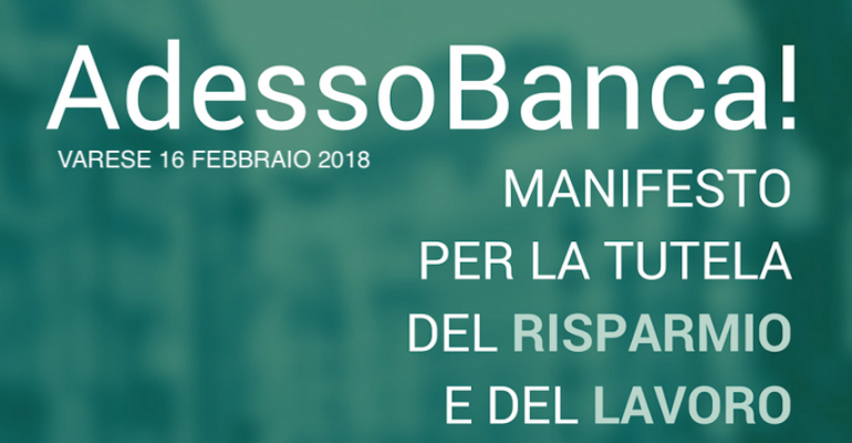 Giulio Romani a Varese venerdi 16 febbraio #adessobanca