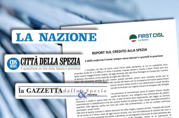 La Spezia, il 2020 conferma il trend, meno bancari e sportelli in provincia, l’analisi First Cisl sulla stampa