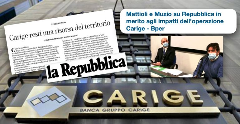 Carige resti una risorsa del territorio