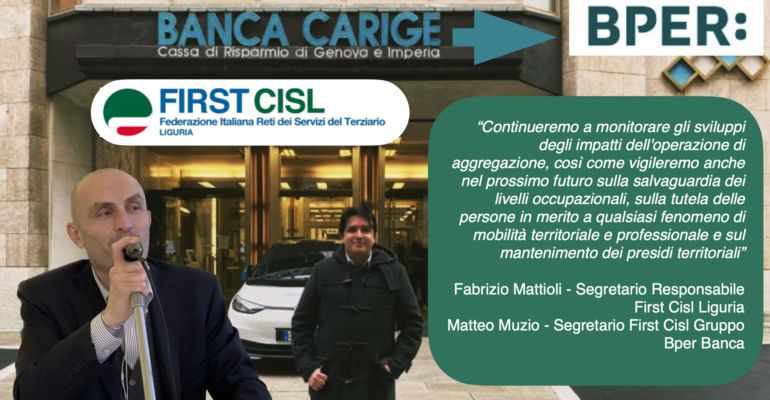 Passaggio epocale da Carige a Bper, straordinario impegno di lavoratrici e lavoratori