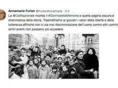 Giorno della Memoria, Furlan,trasmettiamo a giovani valori libertà tolleranza