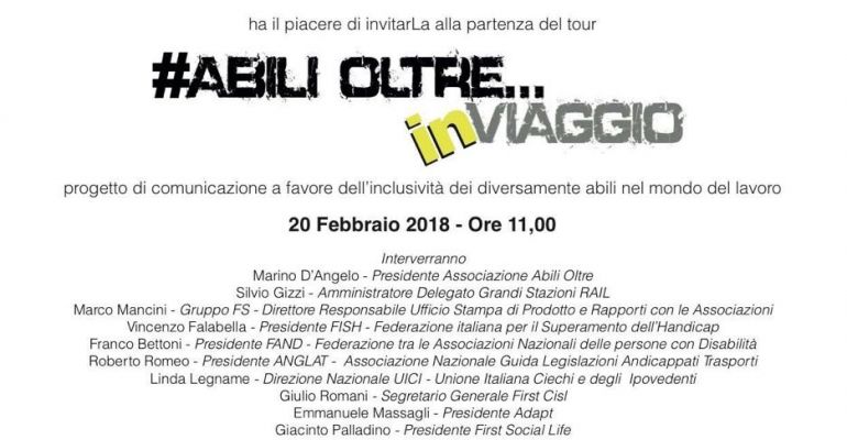 Romani a Milano il prossimo 20 febbraio alla partenza del tour “Abili Oltre…in viaggio”