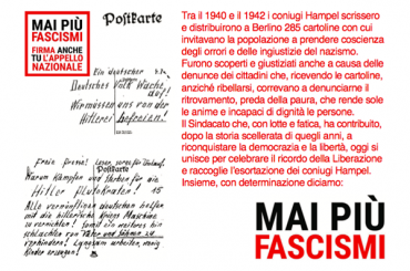 “Mai più fascismi”, sottoscrivi l’appello nazionale