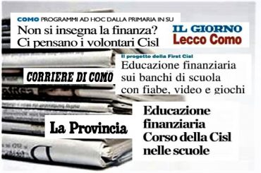 Cisl e First Cisl dei laghi, educazione finanziaria a scuola