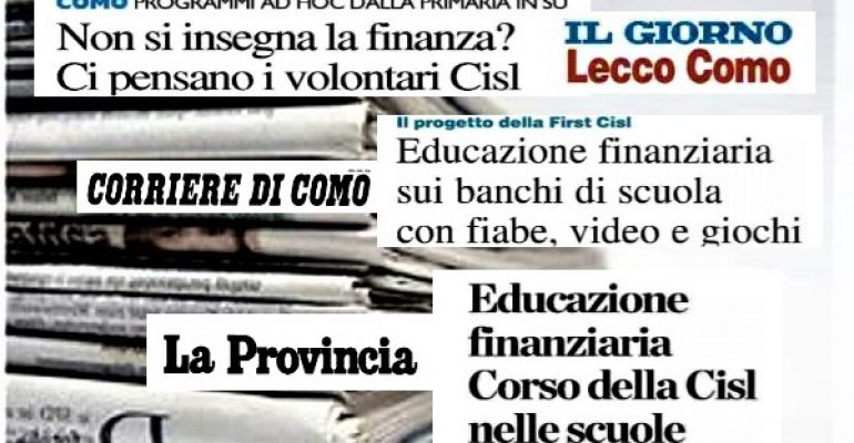 Cisl e First Cisl dei laghi, educazione finanziaria a scuola