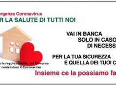 Coronavirus, appello First Cisl, “Vai in banca solo in caso di necessità”