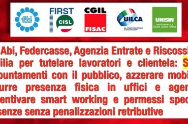 Sindacati, in banca garantire solo servizio pubblico essenziale