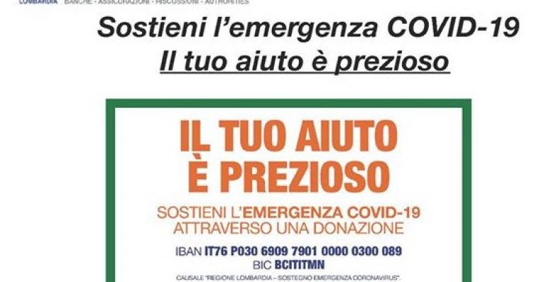 Insieme si vince, una raccolta fondi  per combattere il coronavirus
