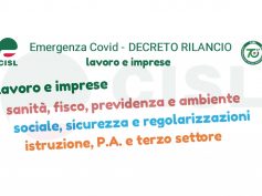 Decreto Rilancio, il volantino della Cisl