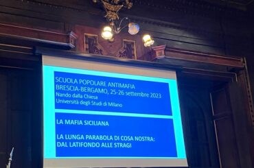 Scuola Popolare Antimafia, a Bergamo il prof. Nando della Chiesa