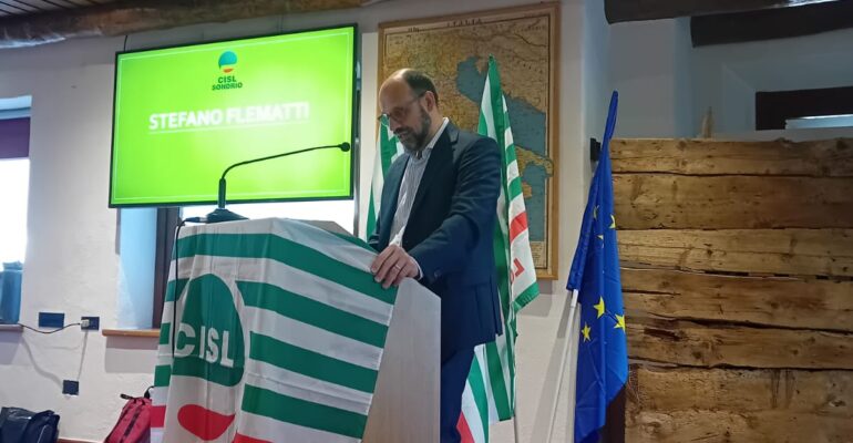 Stefano Flematti, eletto nella Segreteria Cisl di Sondrio