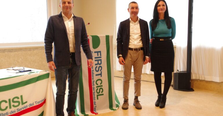 Andrea Di Noia nuovo segretario generale First Cisl Brescia, in segreteria Daniela Ballini e Gabriele Gogna