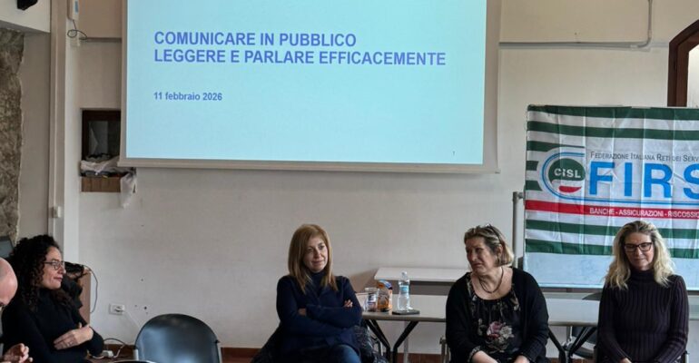 First Cisl Bergamo, una giornata di formazione: comunicare in pubblico, leggere e parlare efficacemente,