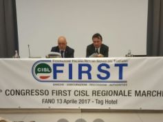 Giovanni Gianuario, rieletto alla guida della First Cisl Marche