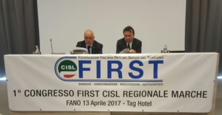 Giovanni Gianuario, rieletto alla guida della First Cisl Marche