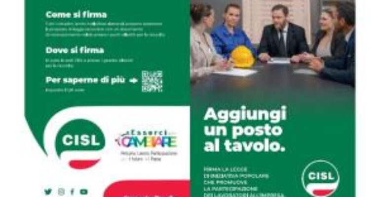 Proposta di legge di iniziativa popolare “La Partecipazione al Lavoro”