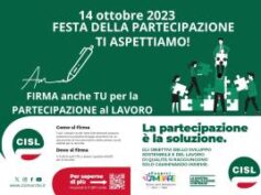 13 – 14 Ottobre Festa della Partecipazione CISL Marche Scopri tutte le piazze dove puoi firmare