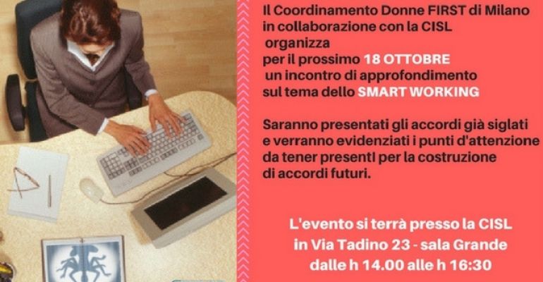 SMART WORKING. Un incontro per parlare degli accordi siglati e da siglare