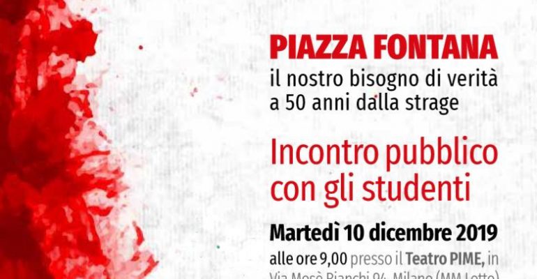 Piazza Fontana, il nostro bisogno di verità a 50 anni dalla strage