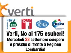 Verti, no ai 175 esuberi! Mercoledì 28 settembre sciopero e presidio di fronte a Regione Lombardia