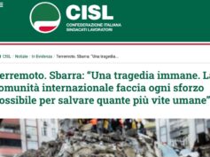 Terremoto Turchia Siria, First Cisl Monza Brianza Lecco dona mille euro
