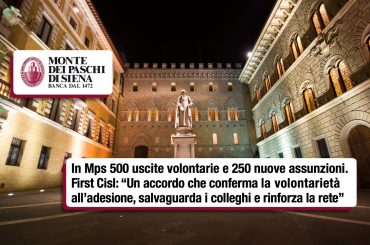 Firmato l’accordo per 500 uscite volontarie, 250 nuove assunzioni per la rete