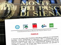 Mps, i sindacati, l’azienda ripristini le corrette relazioni industriali